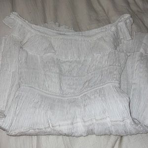 White Flowy Mini Dress